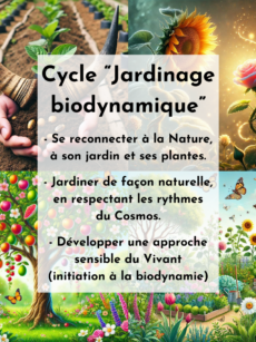 * JARDINAGE BIODYNAMIQUE 2026 - Cycle complet en présentiel✨