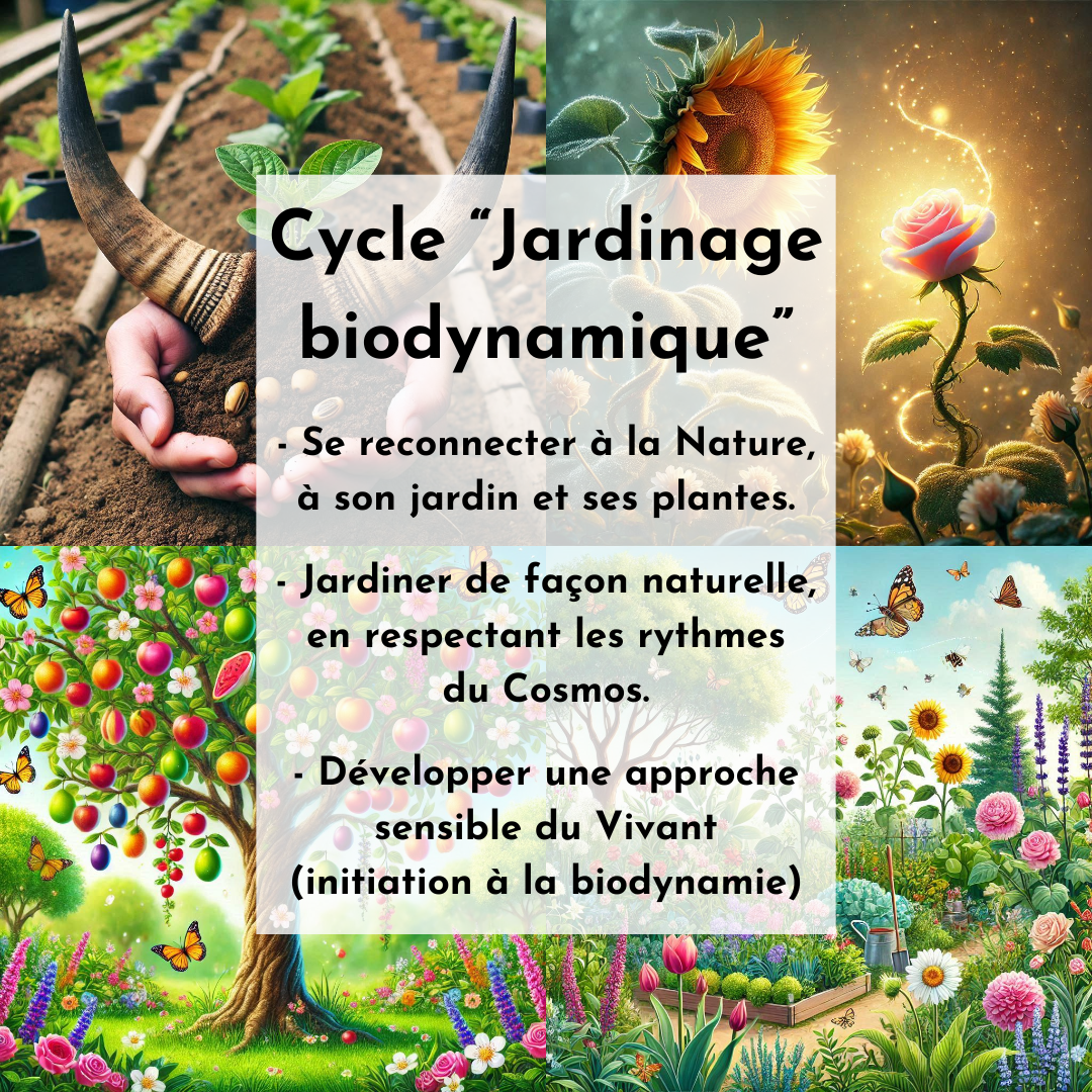 * JARDINAGE BIODYNAMIQUE 2026 - Cycle complet en distanciel✨